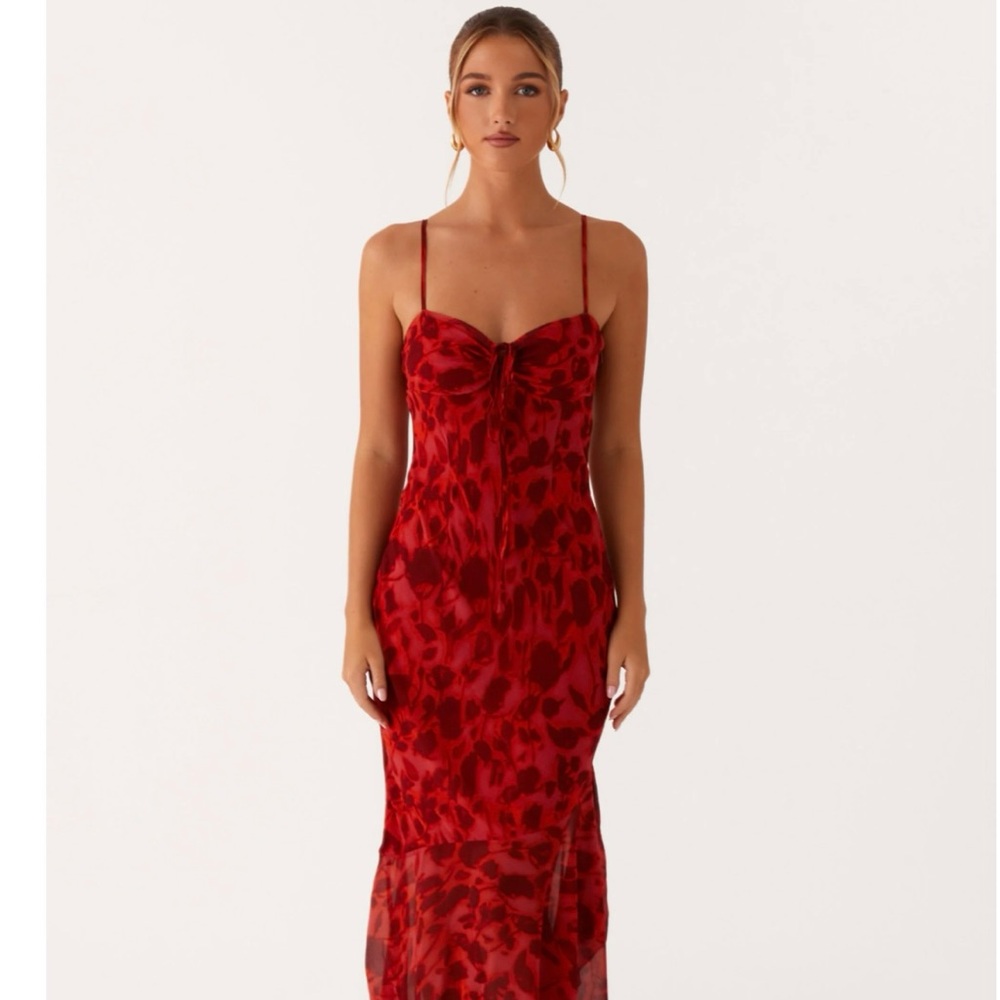 Peppermayo Strapless Red Dress